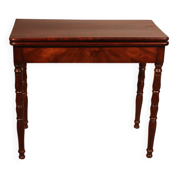 Table à jeux du 19° siècle en acajou
