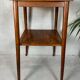 Vintage (tall) side table / plant table on wheels
