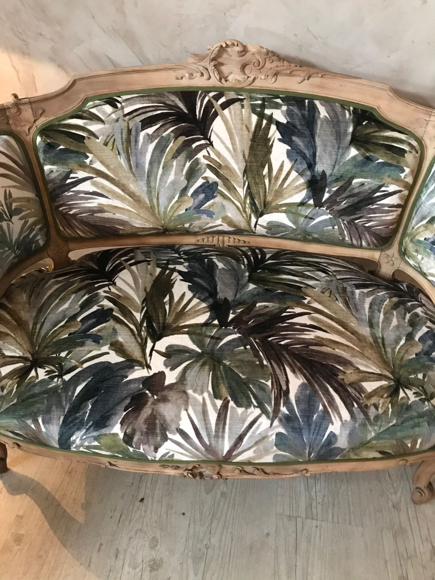 Small Louis XV sofa completely redone