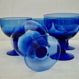 Set of 6 dessert cups in blown glass