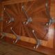 Art Deco marquetry and aluminum wall coat rack