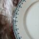 6 antique flat plates in ironstone Hb & Cie