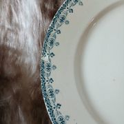 6 assiettes plates anciennes en Terre de fer Hb& Cie