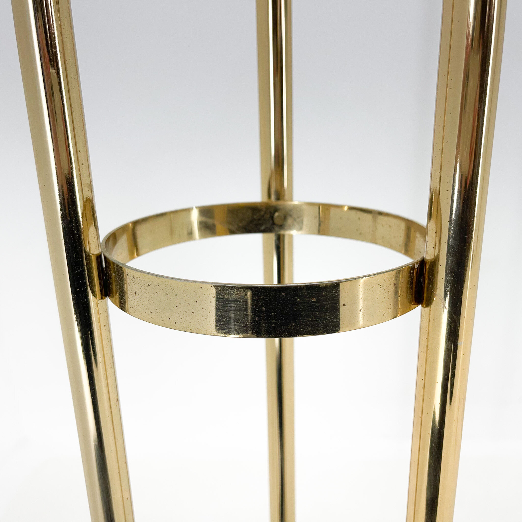 1970's italian metal & glass floor lamp