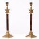 Set brass column table lamps 1970s de knudt belgium