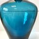 Large Modernist Soliflore Vase Thick Blown Blue Glass