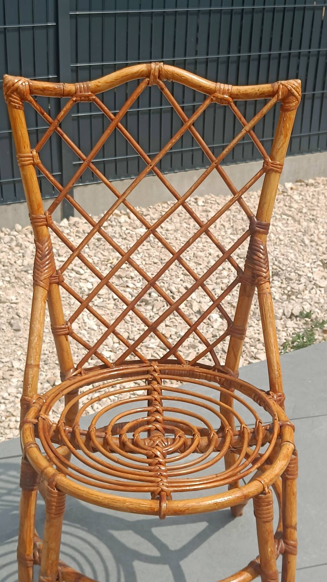 Vintage rattan chair – Louis Sognot style