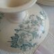 Antique 19th Century French Longwy Mignon Ironstone Dinner Service – Blue Green