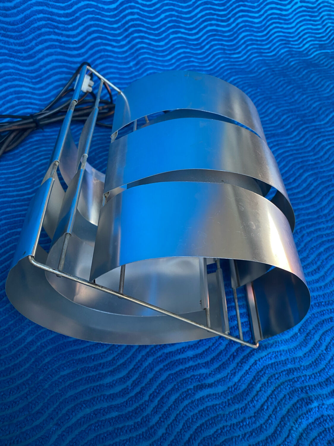 VINTAGE 1970 SPACE AGE BRUSHED ALUMINIUM LAMP/SUSPENSION MAX SAU