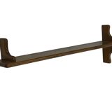 Vintage wall shelve rack bookshelf in oak wood minimalist