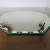 Beveled octagonal mirror 40s 50s 31x31cm