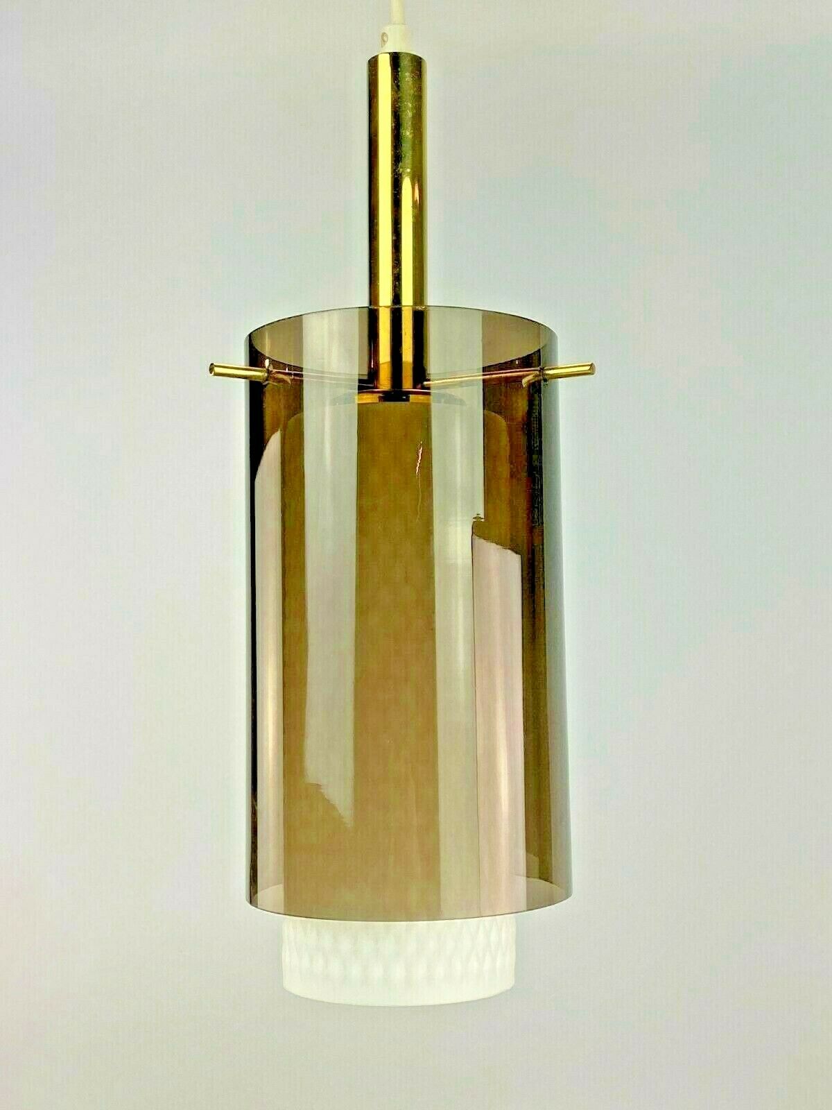Ceiling light brass glass space age design 60s