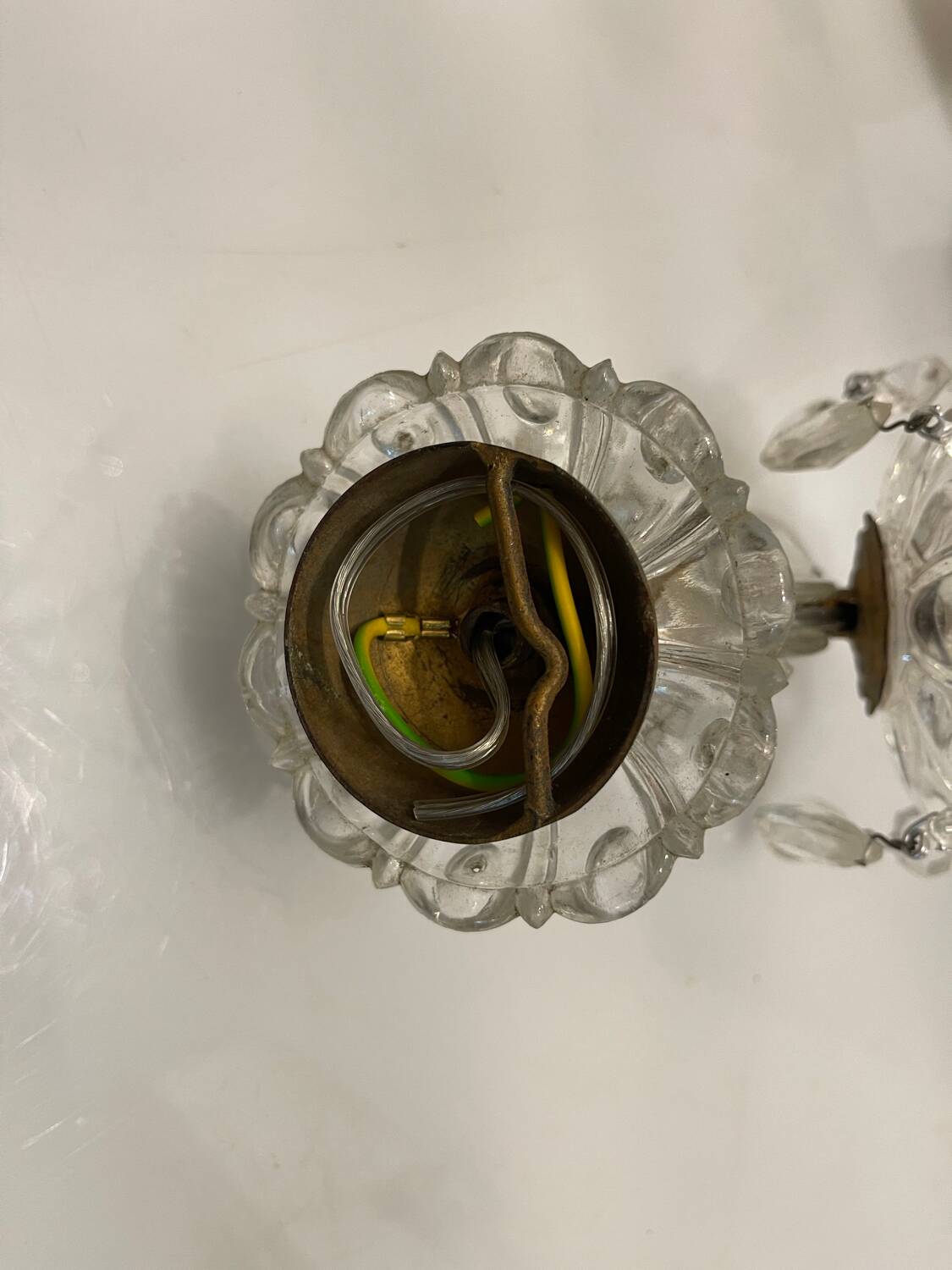 Vintage Italian Crystal Sconces 1950’s Set of 2