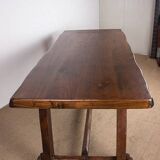 Dining room table, Brutalist style, solid elm, O. Hanninen style