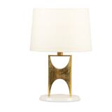 Lampe en bronze doré de forme H. 20e siècle.