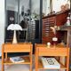 Vintage Simat bedside tables in elm – 1970