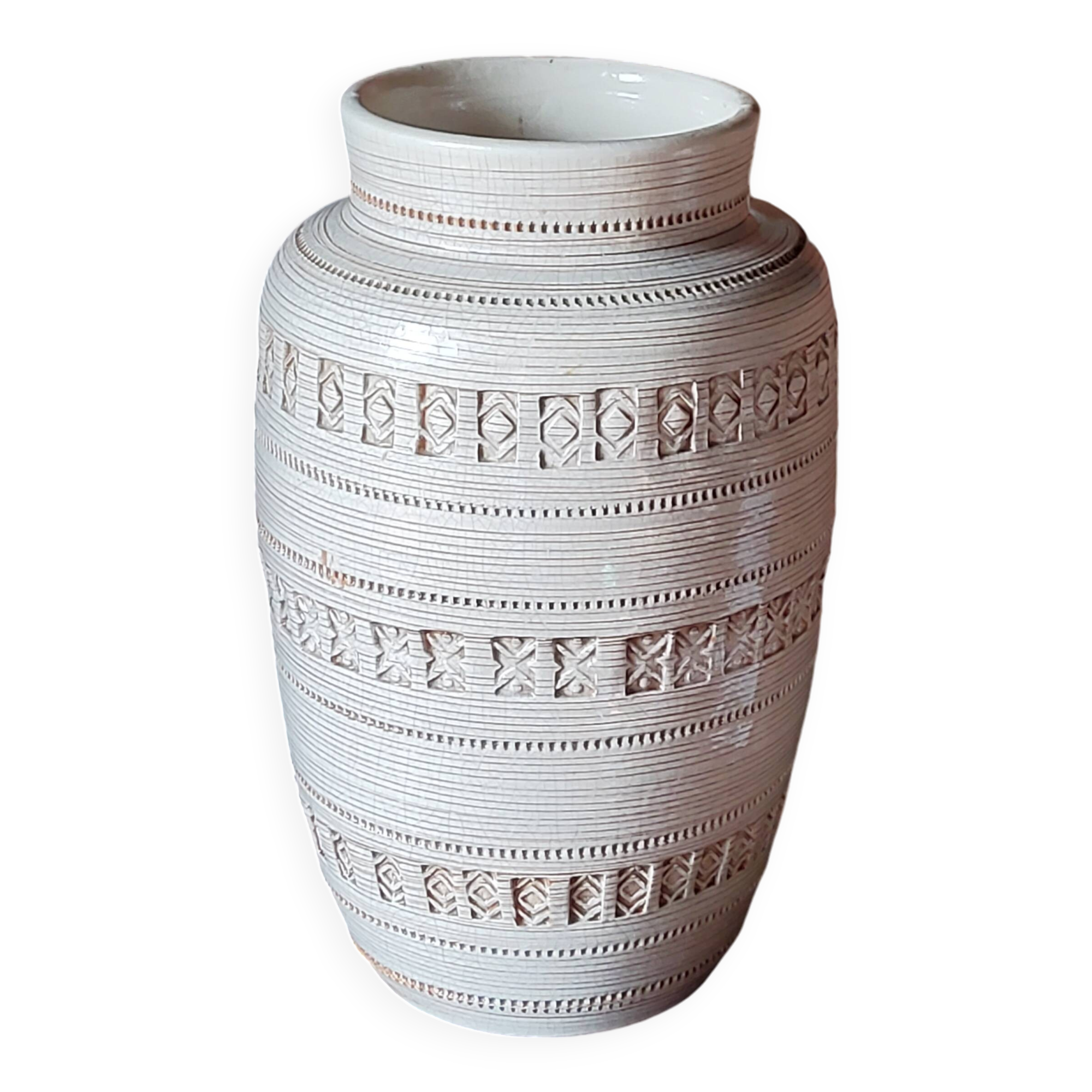 Ceramic vase by Aldo Londi for Bitossi 30cm 1950