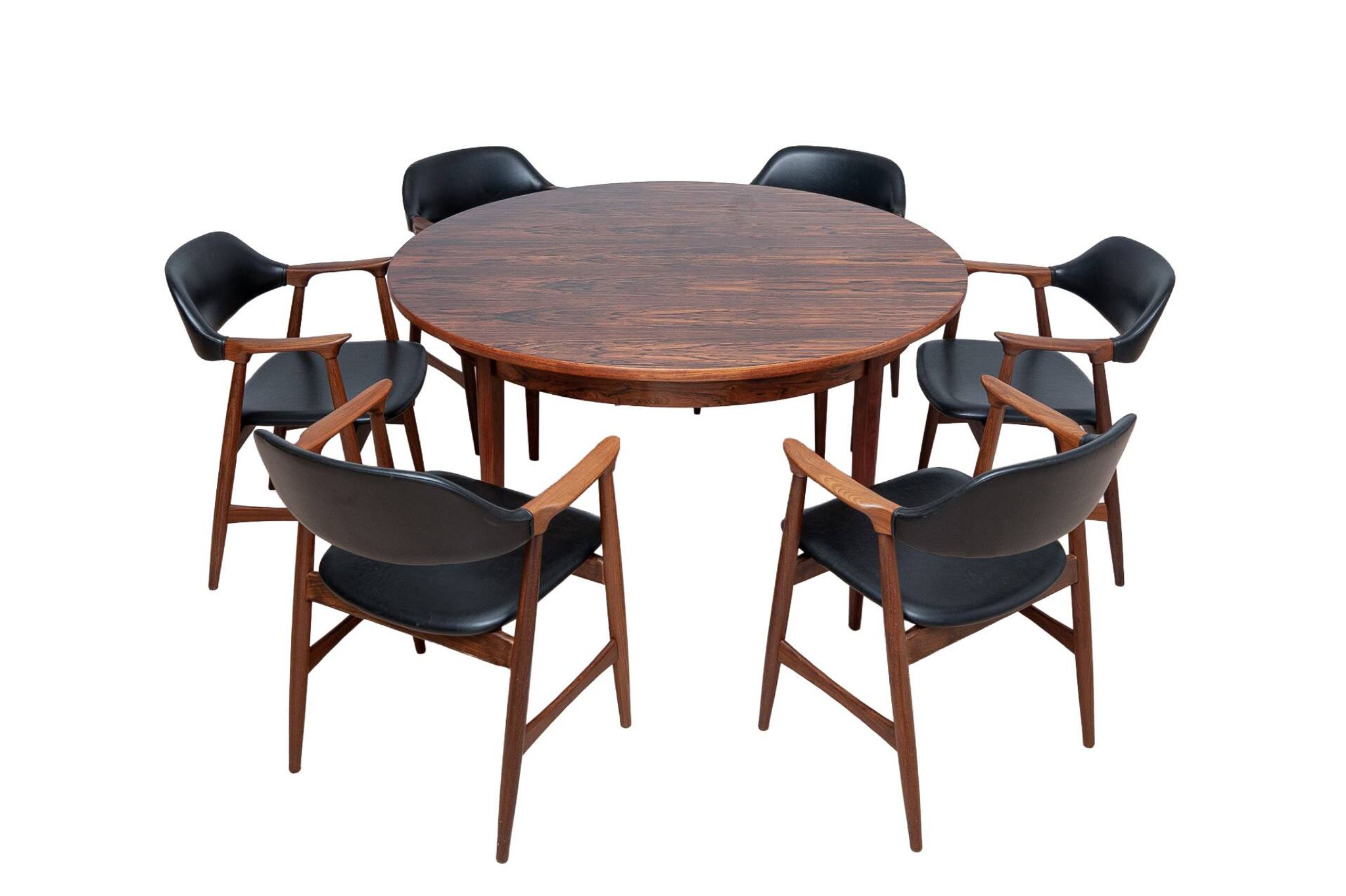 1960s Mid-Century Dining Set, 6 Carlton Armchairs by Låte Møbelfabrikk & Ex