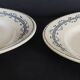Pair of flat plates in Gien iron earthenware, Austerlitz decor