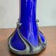Cobalt blue blown glass vase – Silice Création Biot – 39 cm