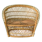 Miniature doll armchair - Vintage rattan sofa