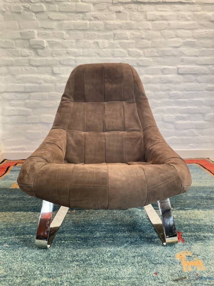 Chaise et ottoman Earth par Percival Lafer, années 1970, Brésil.