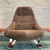 Fauteuil et pouf Earth de Percival Lafer, Brésil, années 1970