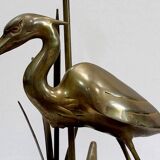 Brass table lamp, "the heron" – 1970