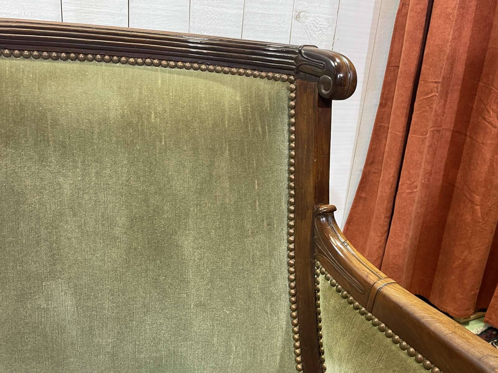 19th century Empire mahogany bench