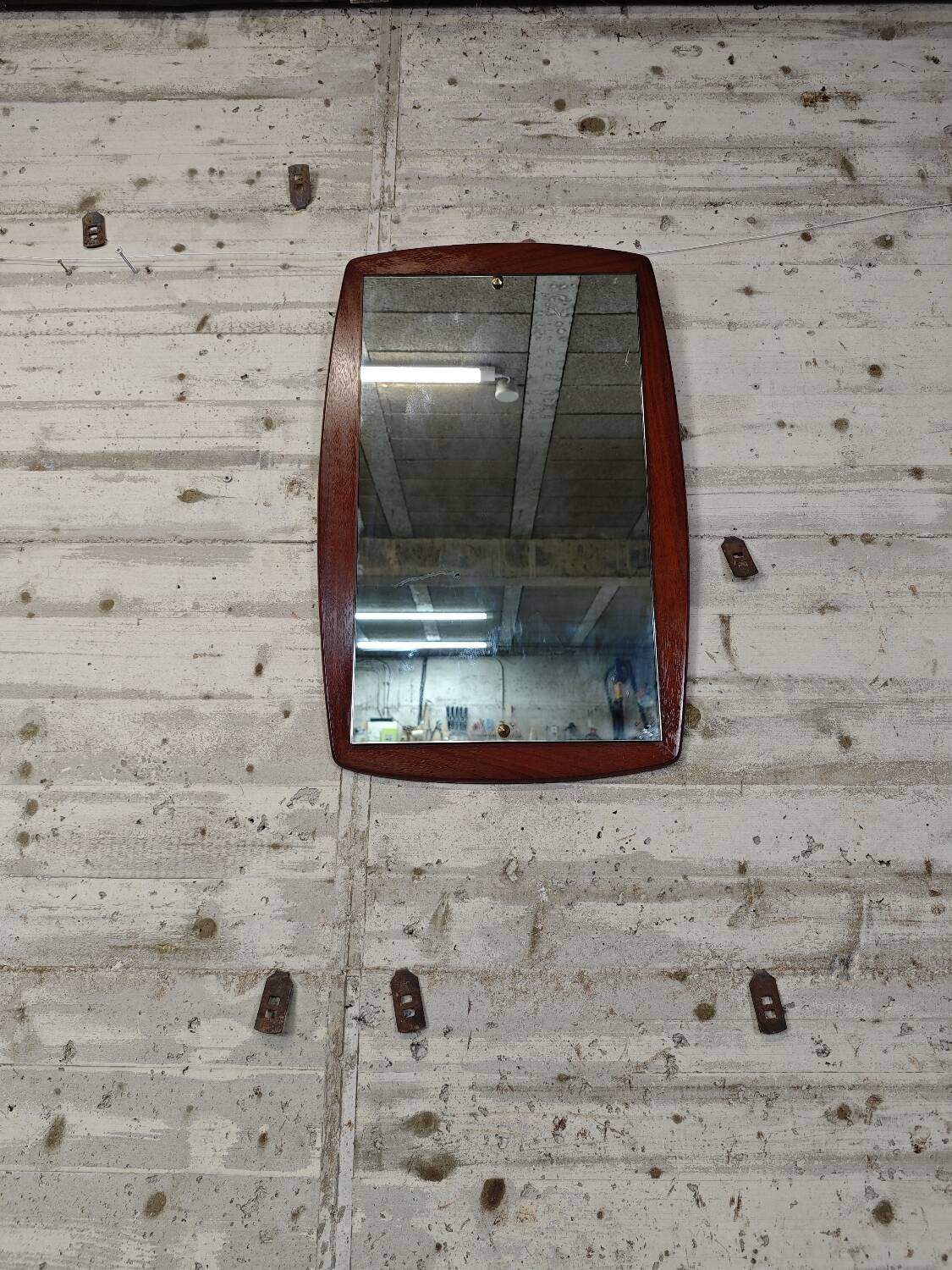 Scandinavian teak mirror