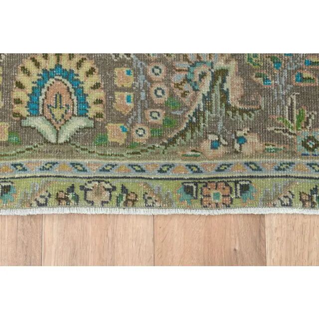 Tapis vintage persan fait main en laine et coton orange, années 1970