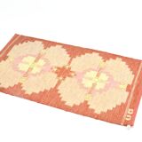 Swedish rollakan rag rug signed handwoven 60x110cm