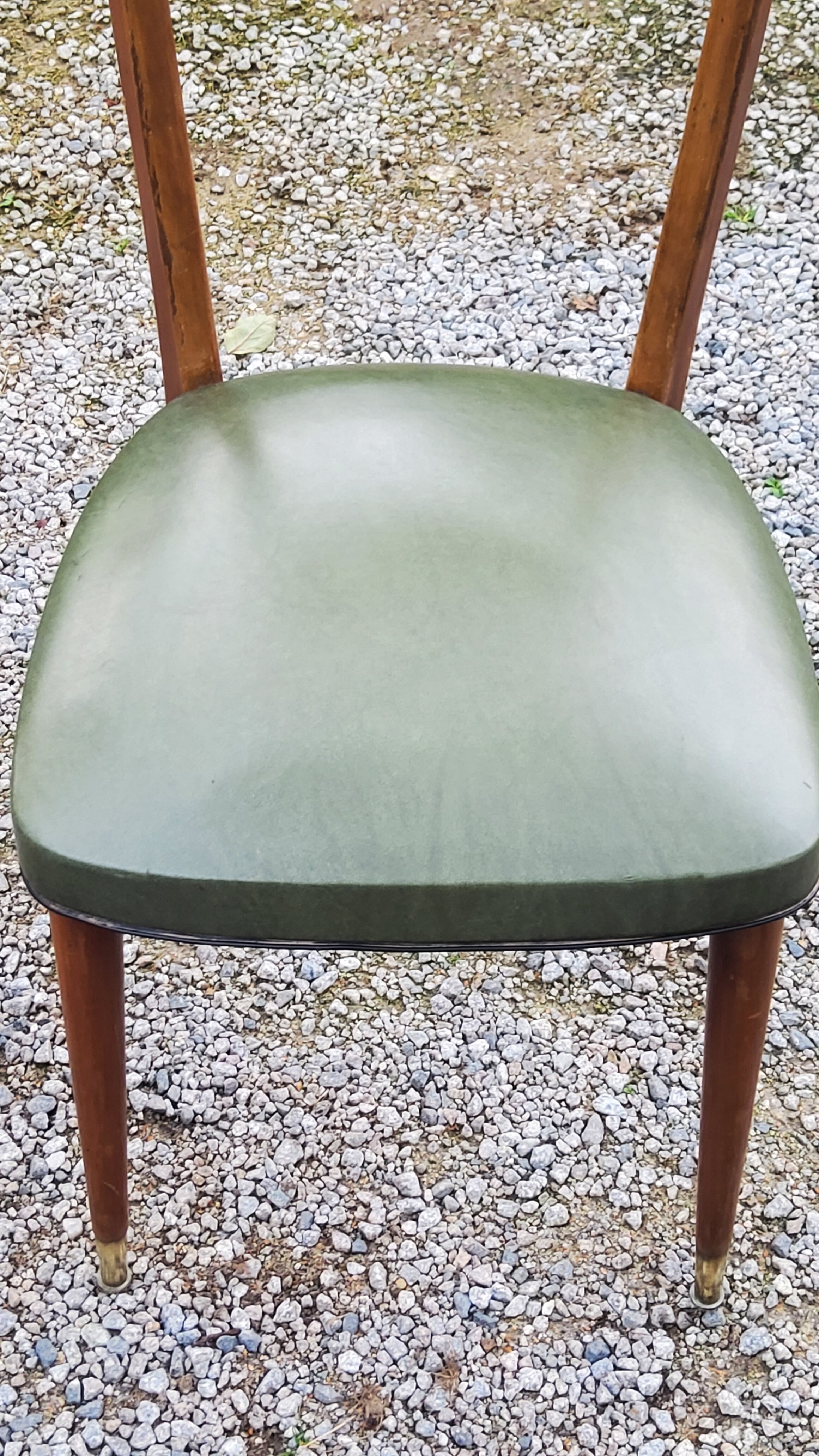 Pair of 50's Scandinavian style mahogany chairs