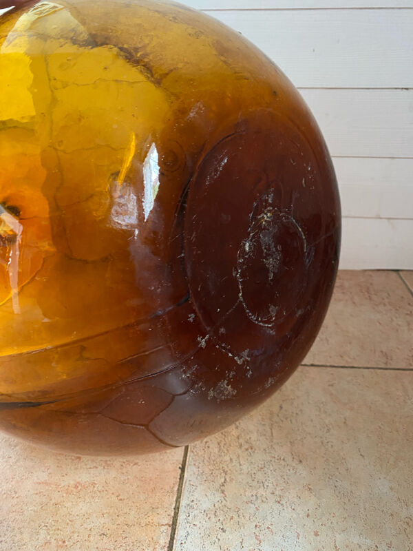 Dame-jeanne, bonbonne XXL ambrée vintage 30L