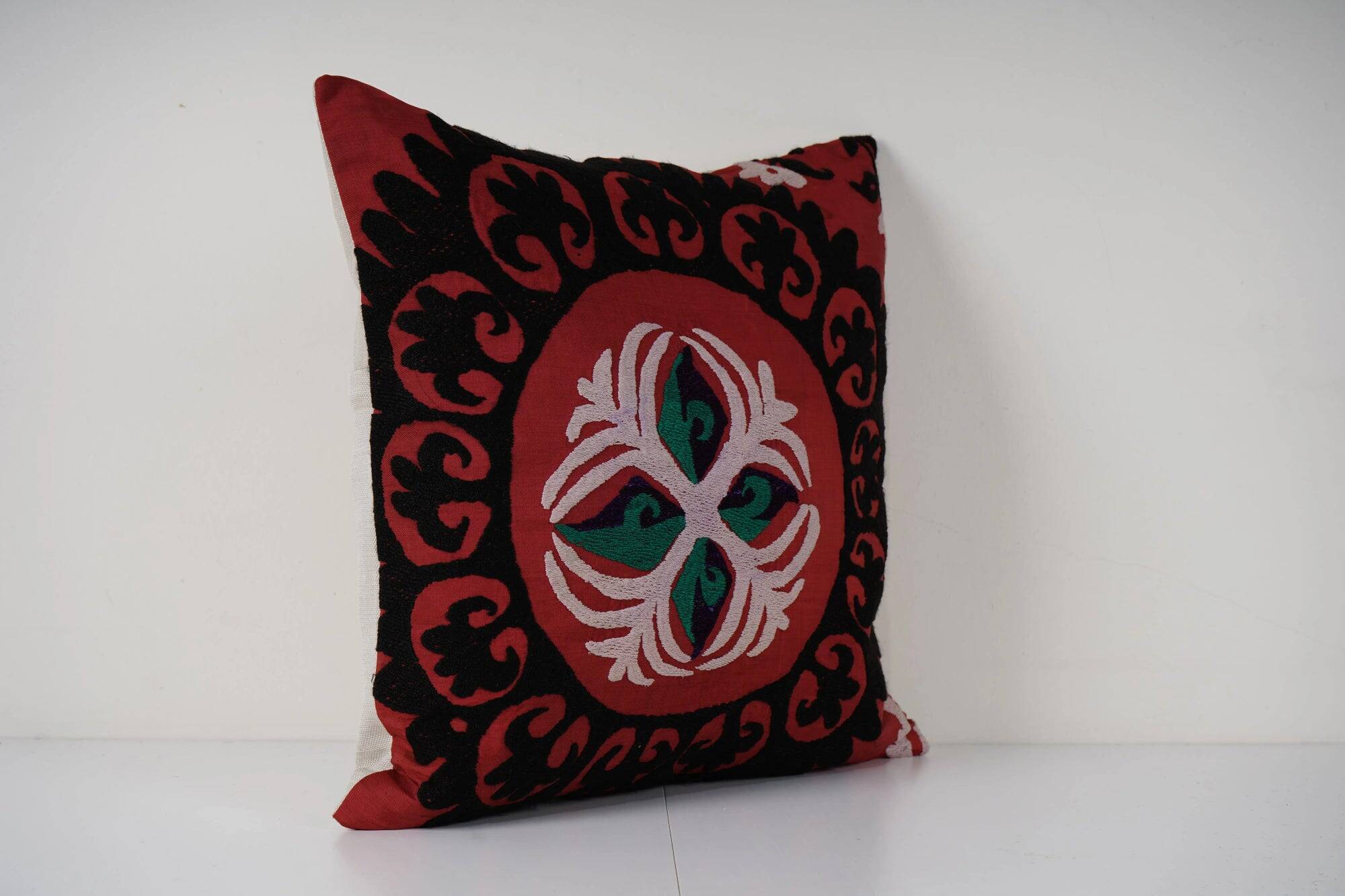 Vintage embroidered cushion cover 51x51 cm
