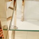 Pair of gold side tables Roche Bobois
