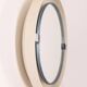Vintage wall mirror 70's white backlit o design allibert