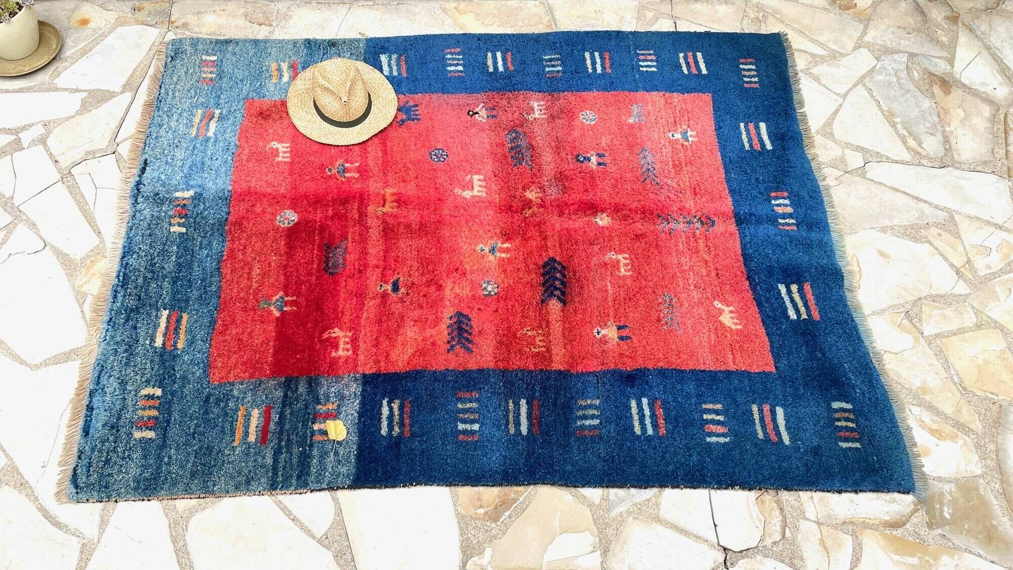 Gabbeh rug 100% wool 80s-90s – 144×195 cm