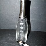Liqueur carafe in cut crystal and Minerva silver frame