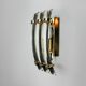 Venini wall lamp, half-moon curved glass, murano, italy, 1970