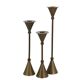Brass candle holder trio by Christian de Beaumont, 1970s.