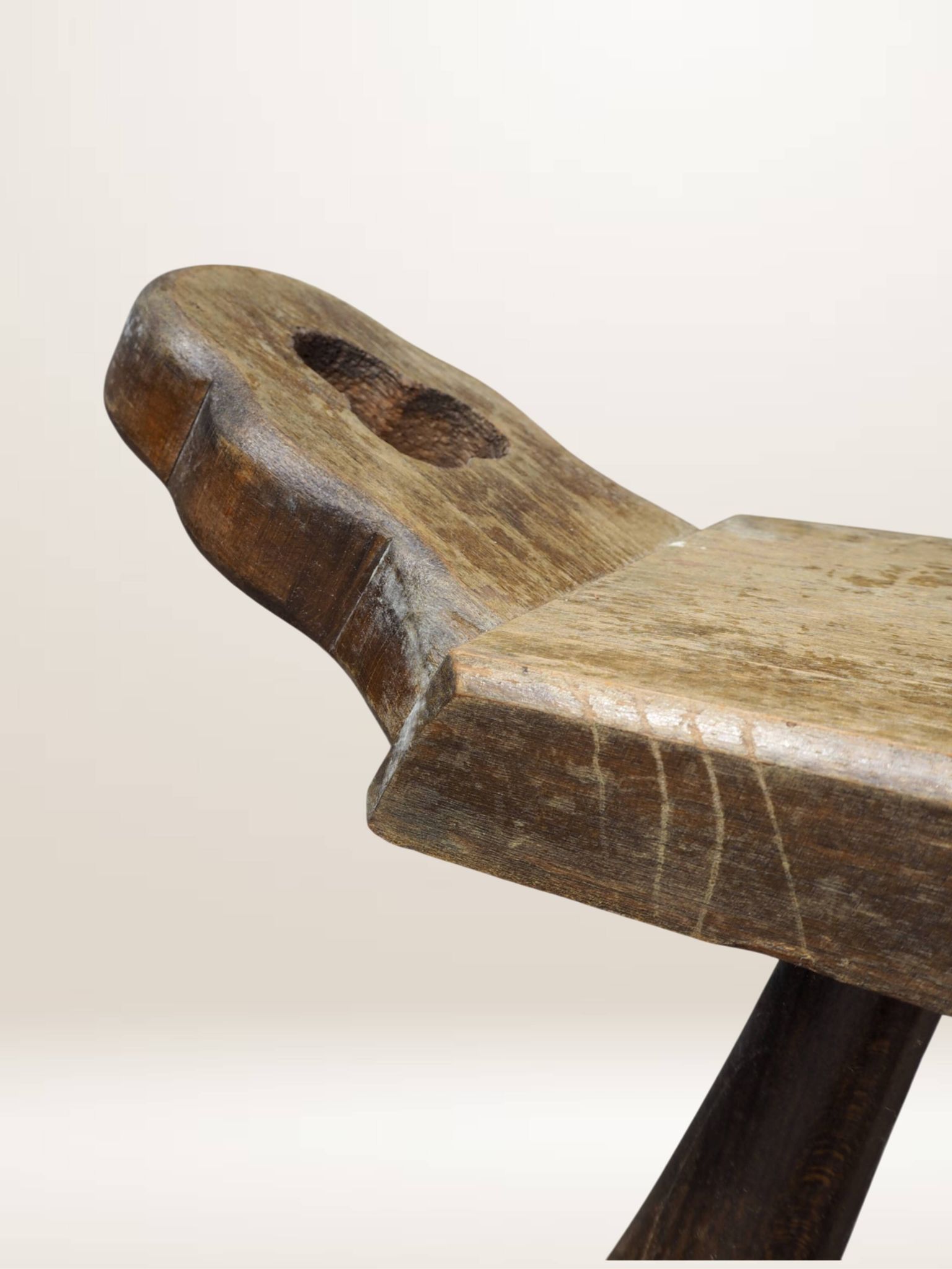 Tripod wooden farmhouse chair