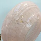 Pair of Art Deco suspensions in pink Clichy glass