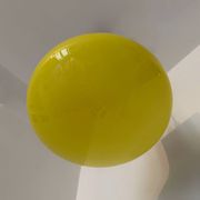 Suspension opaline jaune années 60