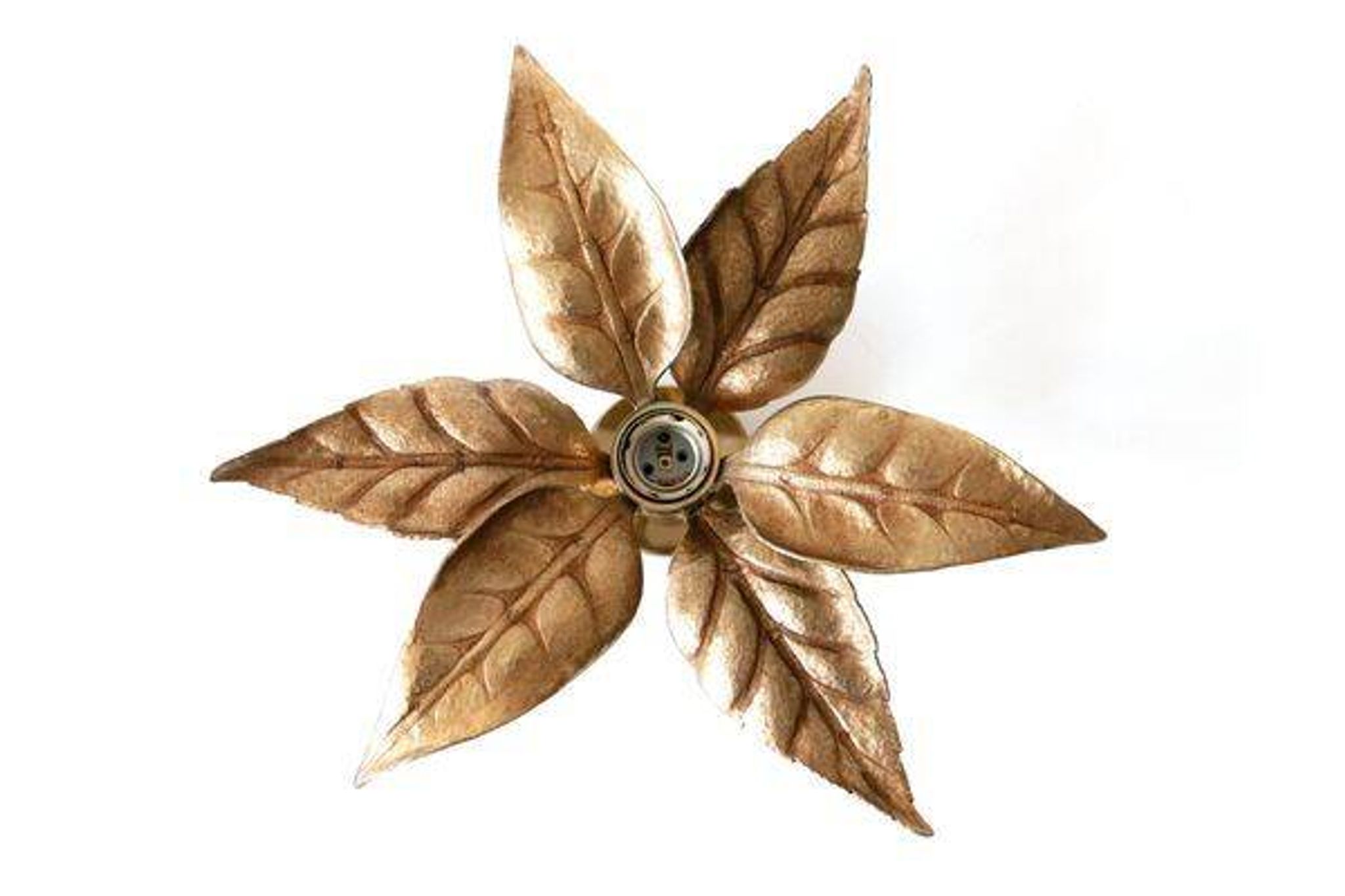 Applique florale de Willy Daro, style Hollywood Regency, 1970.