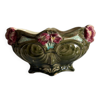 Jardinière Art Nouveau en barbotine
