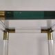 Very beautiful column pedestal by Charles Hollis Jones in Lucite & brass.