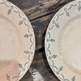 Lot of 2 plates Gien model 503 blue