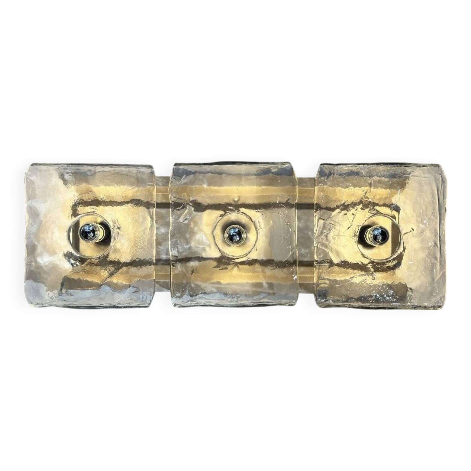 large ceiling lights or Murano glass wall sconces probably by Mazzega