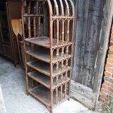 Old 5-story rattan bookcase